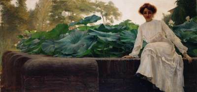 Amedeo Bocchi, Fior di loto, 1903, olio su tela, 125x258 cm