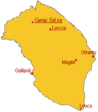 Campi Salentina: posizione geografica