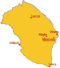 Minervino di Lecce: posizione geografica